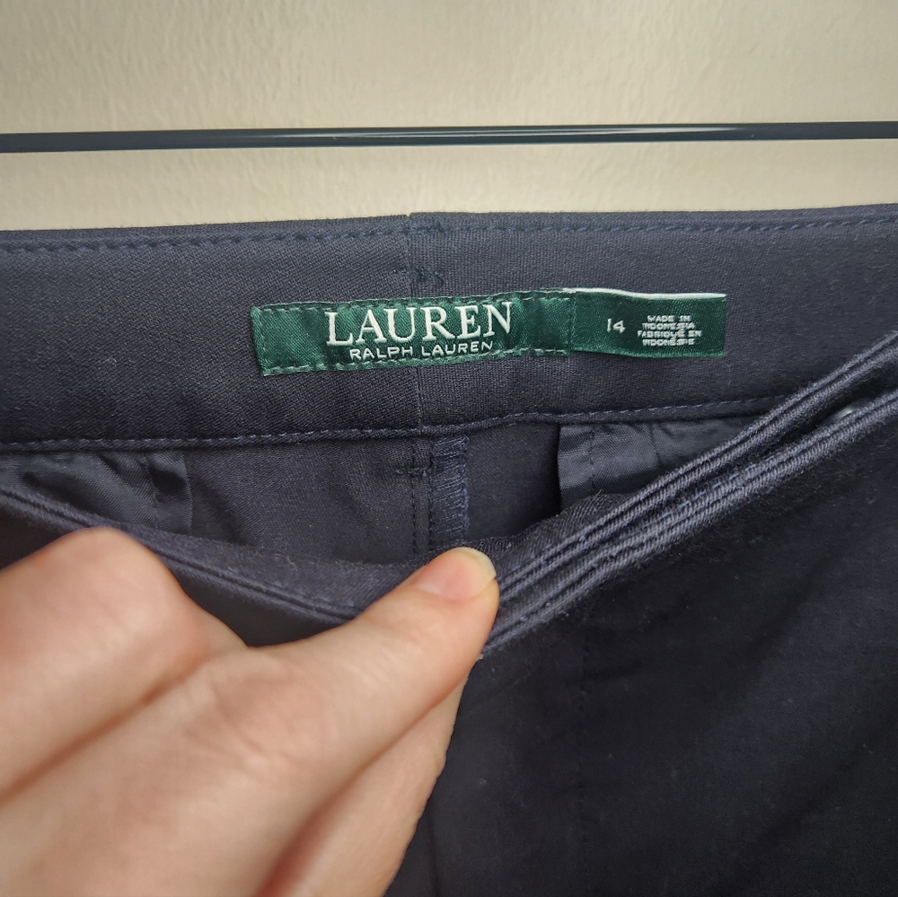Women's Lauren Ralph Lauren Navy Blue Shorts Sz 14 - Picture 3 of 6